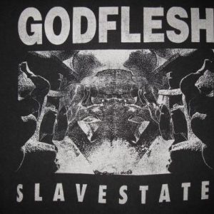 1991 GODFLESH SLAVESTATE VINTAGE T-SHIRT BLACK VERSION