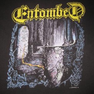 1990 ENTOMBED LEFT HAND PATH VINTAGE T-SHIRT EARACHE RECORDS