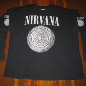 90s NIRVANA INVERTED VESTIBULE LONG SLEEVE VINTAGE T-SHIRT