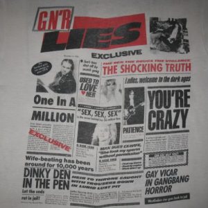 1988 GUNS N ROSES LIES VINTAGE T-SHIRT GNR AXL ROSE