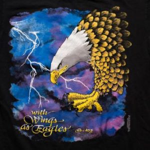 With Wings As Eagles T-Shirt, Christian Biker-Style, Eagle