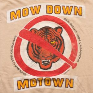 1984 World Series Mow Down Motown T-Shirt, San Diego Padres