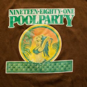 1981 Holiday Inn Pool Party Ringer T-Shirt Sexy Bikini Woman