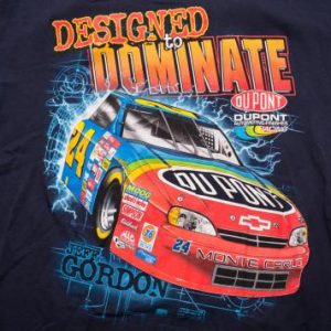 Vintage 1999 Jeff Gordon 24 Dupont Car NASCAR Racing T-Shirt