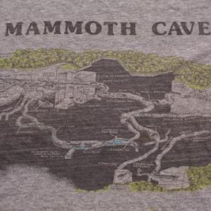 Mammoth Cave Maps T-Shirt, Vintage 80s, Kentucky Caving Tee