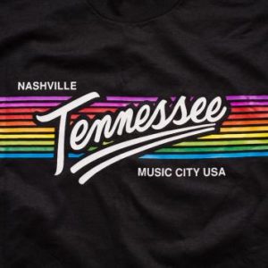 Vintage 80s Nashville, Tennessee Rainbow T-Shirt, Music City