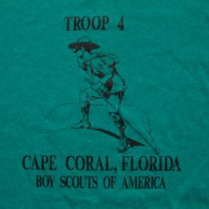 Vintage 90s Boy Scouts of America Troop 4 T-Shirt, Thin 50/50