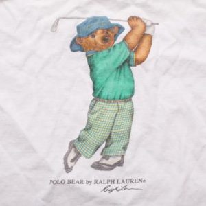 Vintage 90s Ralph Lauren Golfing Polo Bear Golf T-Shirt