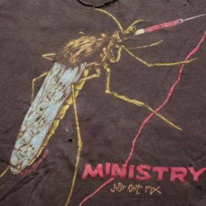 Pushead Ministry Just One Fix T-Shirt, Heavy Metal, Trashed