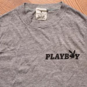 Playboy Bunny Logo Muscle Shirt, Rayon Tri-Blend, 70s-80s