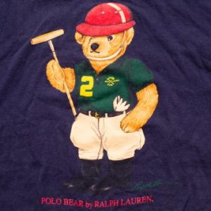 Ralph Lauren Polo Bear T-Shirt, XL, Polo Player, Vintage 90s