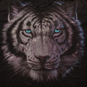 Vintage 1998 White Tiger Exotic Animal T-Shirt, Wild Nature