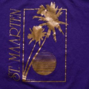 Vintage 80s St. Maarten Island Tourist T-Shirt, Â©1987 Airwaves