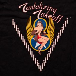 8th Air Force T-Shirt, Tantalizing Takeoff Bomber Pinup Girl