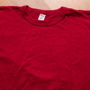 Champion Blank T-Shirt, Burgundy, Maroon, Logo Sleeve, 80s