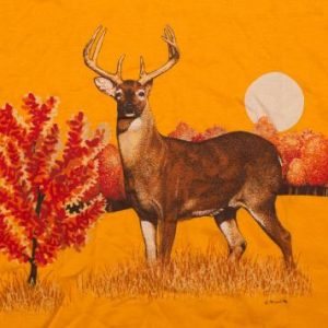 Vintage 80s 8-Point Buck Woodland Illustration T-Shirt