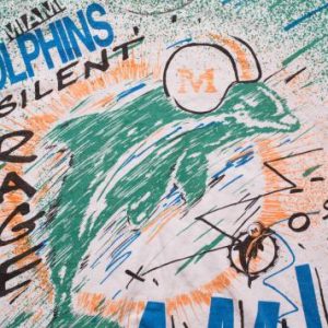 Vintage 90s Miami Dolphins Abstract Paint Splatters T-Shirt