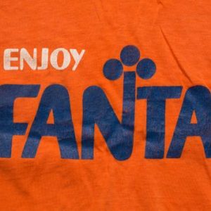 Enjoy Fanta Orange T-Shirt, M, Vintage 1970s-1980s, Soda Pop