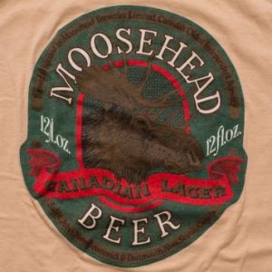 Moosehead Beer T-Shirt, Canadian Lager, Hipster Moose, 80s