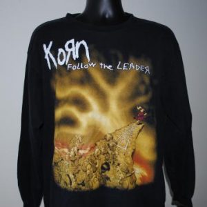 1998 Korn Follow The Leader Vintage Nu Metal Band T-Shirt