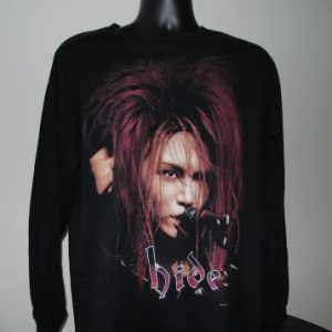 1998 X Japan Hide Rare Vintage Glam Metal Band Tour T-Shirt