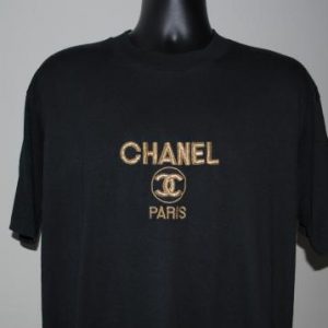 80's Chanel Paris Vintage Soft Thin Bootleg Designer T-Shirt