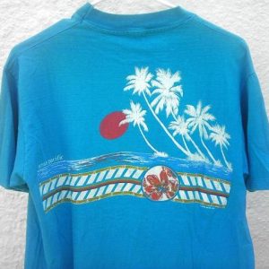 1983 Op Ocean Pacific vintage t-shirt hibiscus flower beach