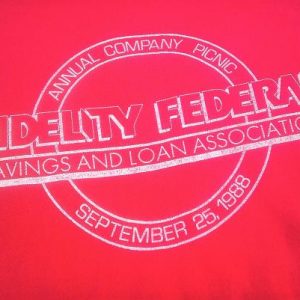 Vintage 1988 soft Bank Fidelity Federal Savings t-shirt Ohio