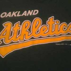 Vintage 1987 Oakland Athletics baseball t-shirt soft Trench