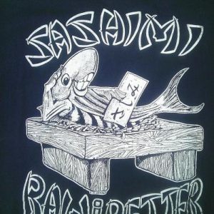 70s SASHIMI Raw is Better R.M.Nakano Vintage T-shirt