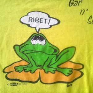 1972 Hawaii Crazy Shirts Frog Gar N Ser vintage t-shirt 70s