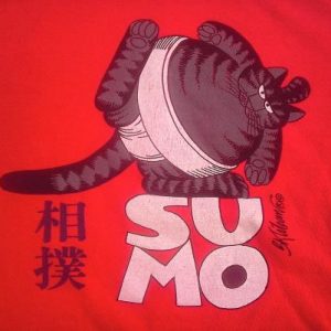 VINTAGE 80s Kliban SUMO the Cat Crazy Shirts HAWAII T-shirt