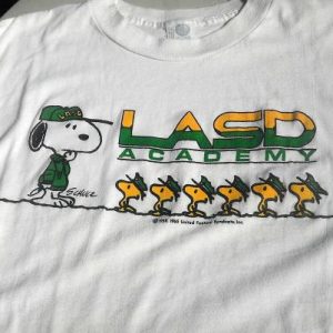 SNOOPY Sheriff peanuts Los Angeles 80s vintage t-shirt