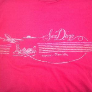 Vintage 80s San Diego Americas FInest City Jet Plane t-shirt