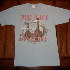 Vintage Pink Floyd 1977 Animals Tour t-shirt S PIG In AIR