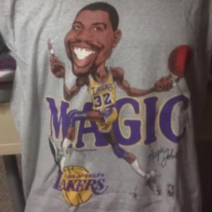 NBA Magic Johnson Lakers Large Head Caricature Deadstock