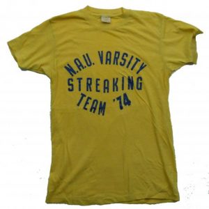 1974 NORTHERN ARIZONA UNIVERSITY STREAKING T SHIRT LARGE