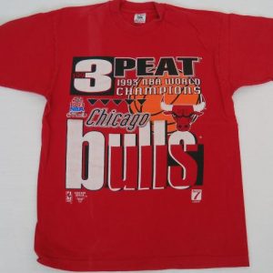 90'S VINTAGE CHICAGO BULLS 3 PEAT CHAMPIONSHIP SHIRT