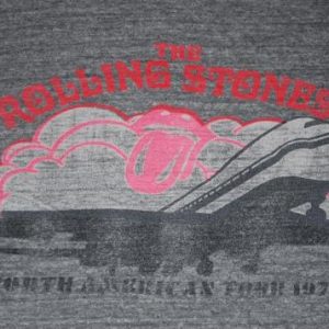 VINTAGE THE ROLLING STONES 1972 AMERICAN TOUR T-SHIRT *