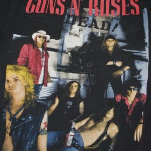 VINTAGE GUNS N ROSES HERE TODAY GONE TO HELL 1980S T-SHIRT *