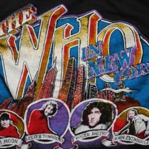 VINTAGE THE WHO MADISON SQUARE GARDEN SOLD OUT '79 T-SHIRT *