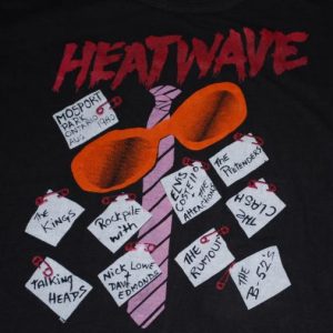 VINTAGE HEATWAVE, THE CLASH, & TALKING HEADS 1980 T-SHIRT *