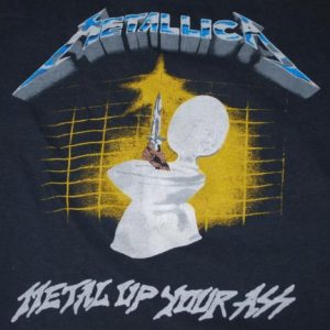 VINTAGE METALLICA 1980'S METAL UP YOUR ASS TOUR T-SHIRT *