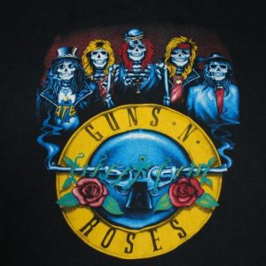 VINTAGE GUNS N ROSES 1987 APPETITE FOR DESTRUCTION T-SHIRT *