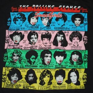 VINTAGE THE ROLLING STONES 1989 SOME GIRLS TOUR T-SHIRT *