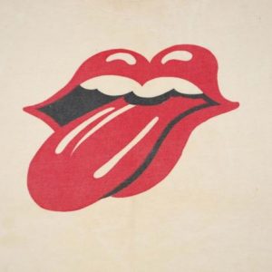 VINTAGE THE ROLLING STONES 1970'S TONGUE T-SHIRT *