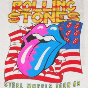 VINTAGE THE ROLLING STONES '89 NORTH AMERICAN TOUR T-SHIRT *