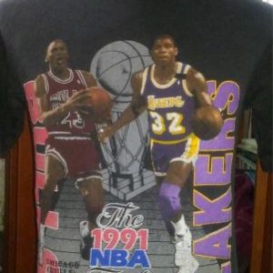 Vintage 1991 NBA Finals Chicago Bulls Vs LA Lakers