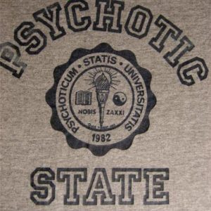 1982 Psychotic State Rayon T-shirt vintage 80s Sneakers M/L