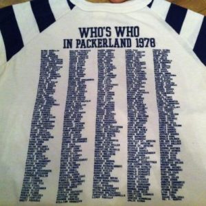 Super Rare Who's Who in Packerland Shirt - 1978